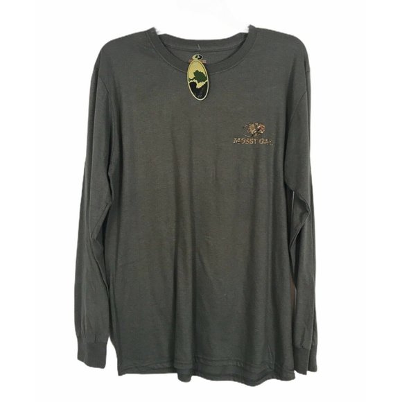 Mossy Oak Other - Mossy Oak Mens Shirt Size M Medium Green Long Sleeve Deer Skull Casual T Shirt